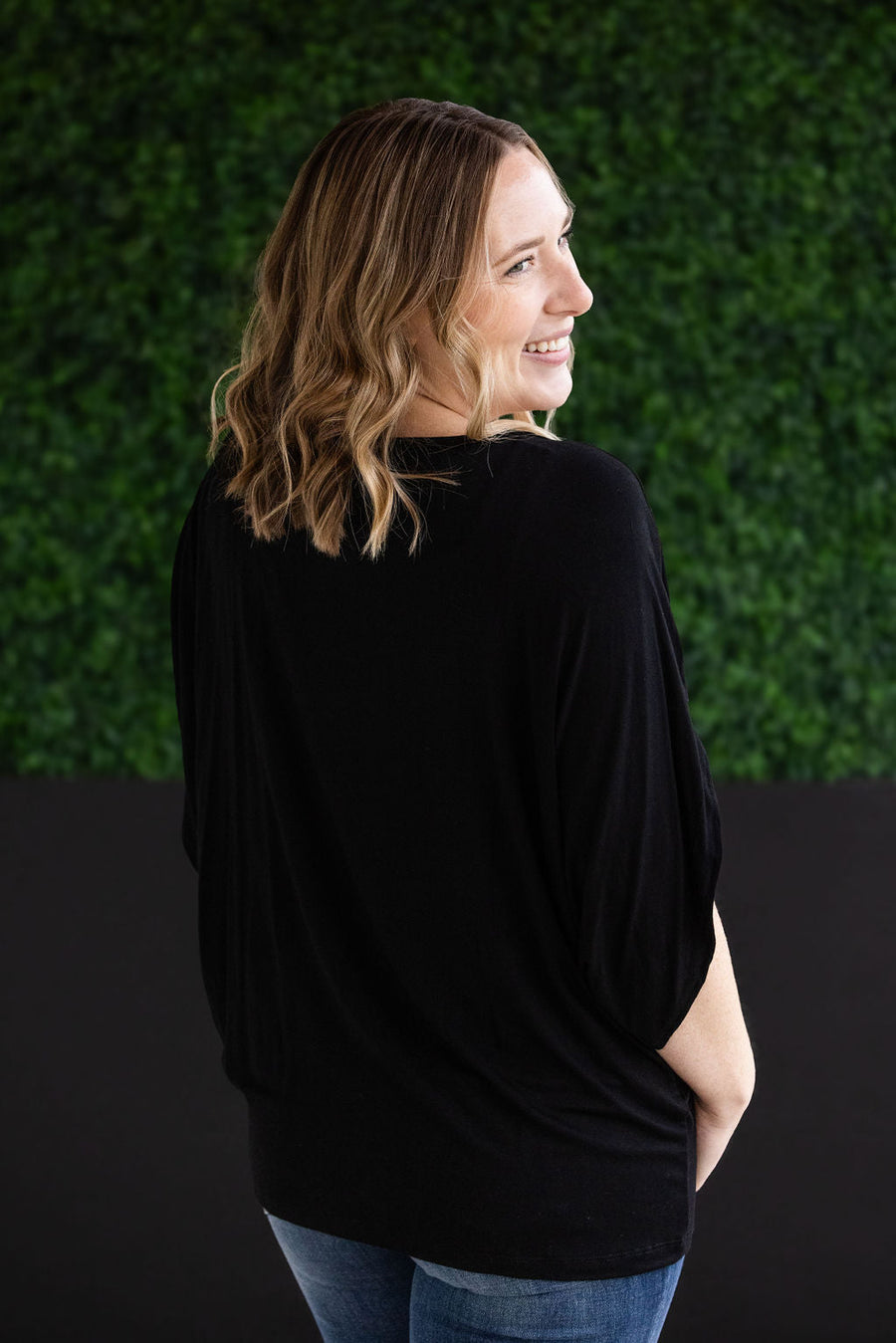 WAREHOUSE Darcy Dolman Top - Black