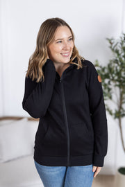 WAREHOUSE Scuba FullZip Hoodie - Black