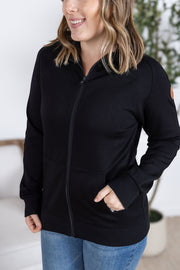 WAREHOUSE Scuba FullZip Hoodie - Black