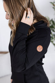 WAREHOUSE Scuba FullZip Hoodie - Black