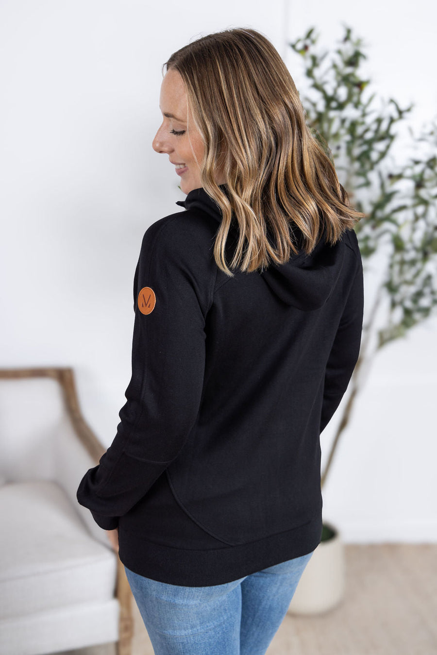 WAREHOUSE Scuba FullZip Hoodie - Black