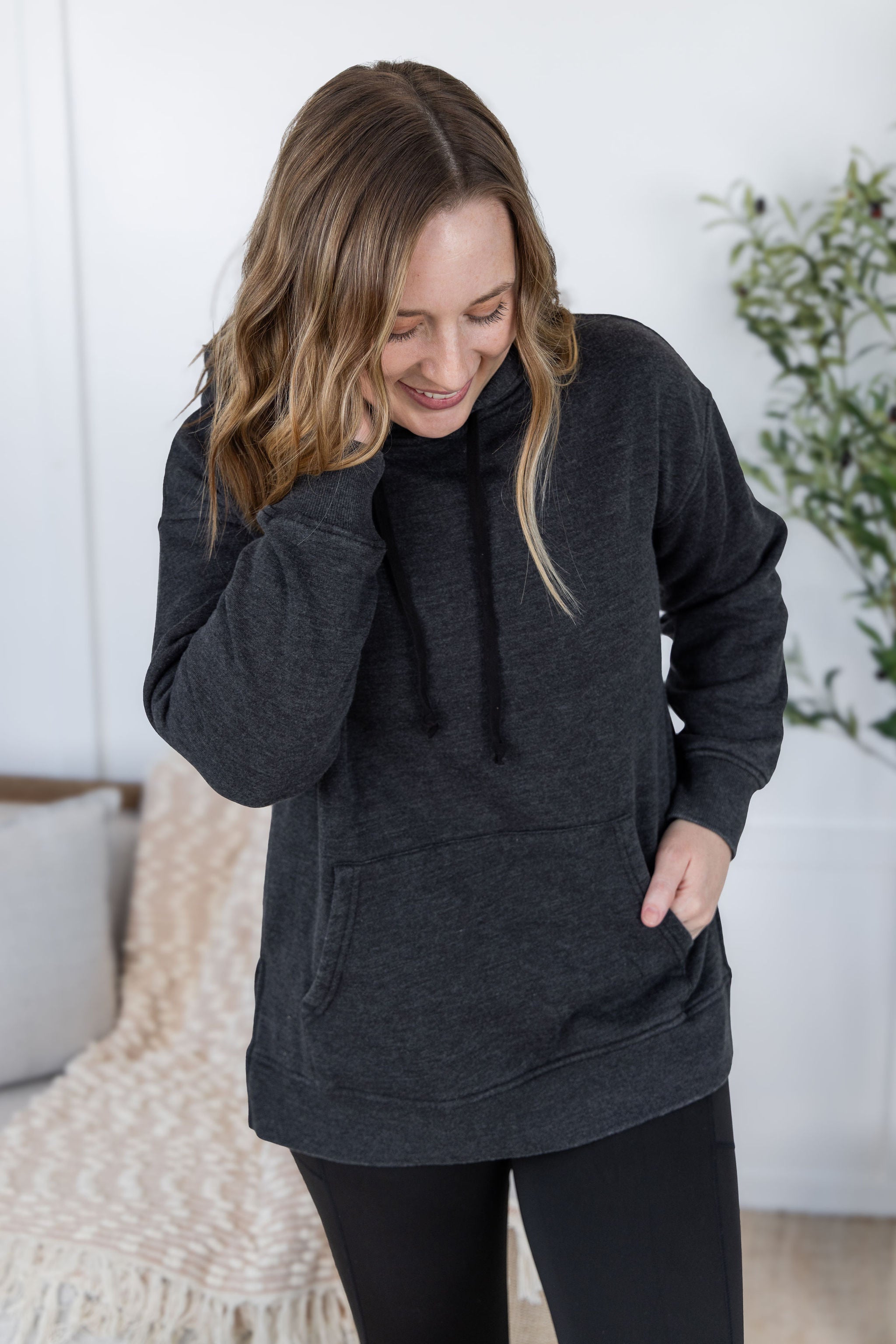 WAREHOUSE Vintage Wash Hoodie - Black FINAL SALE