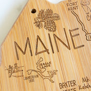 Destination Maine State-Shaped Serving & Cutting Board