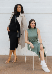 Ribbed Sleeveless Turtleneck Dress