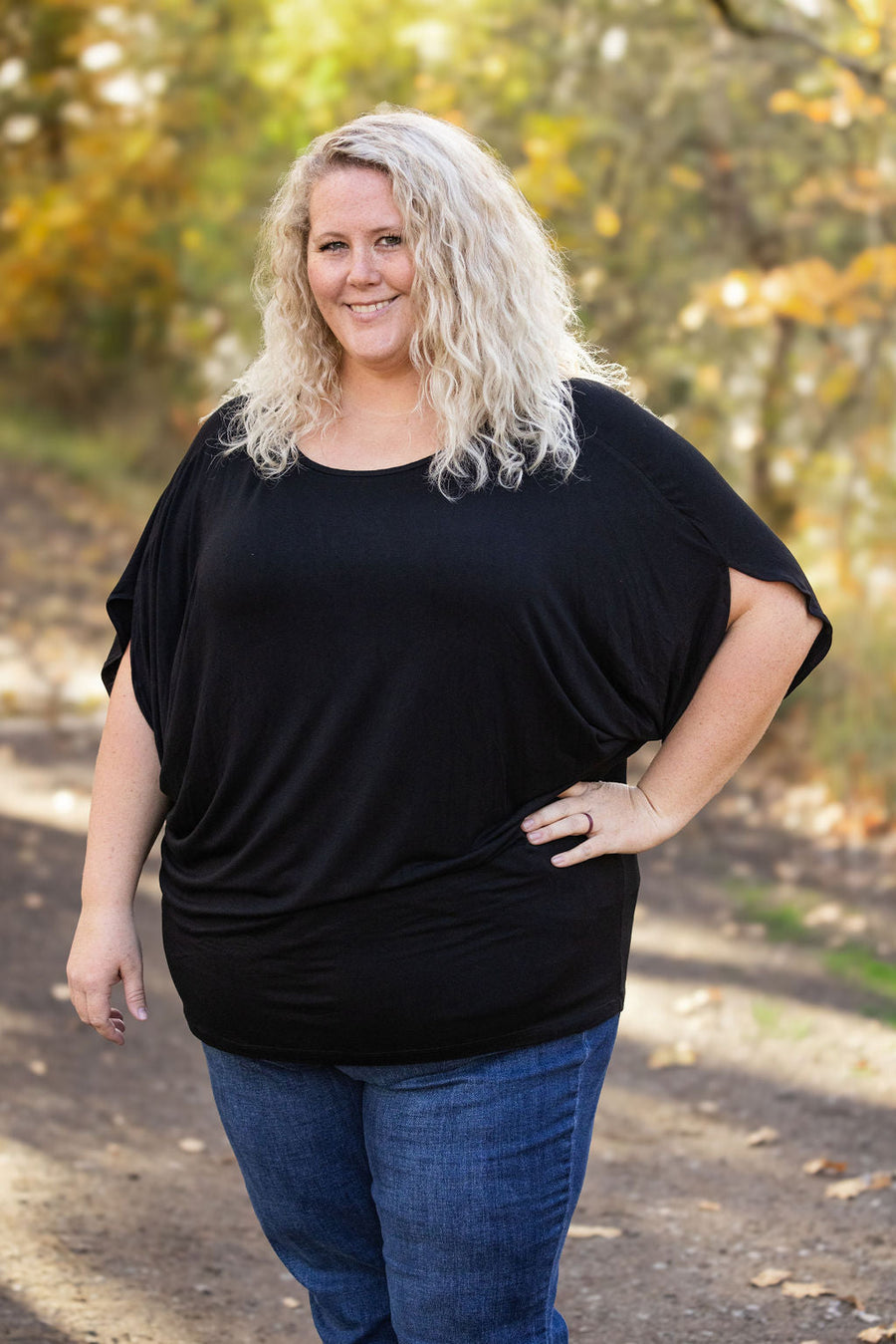 WAREHOUSE Darcy Dolman Top - Black