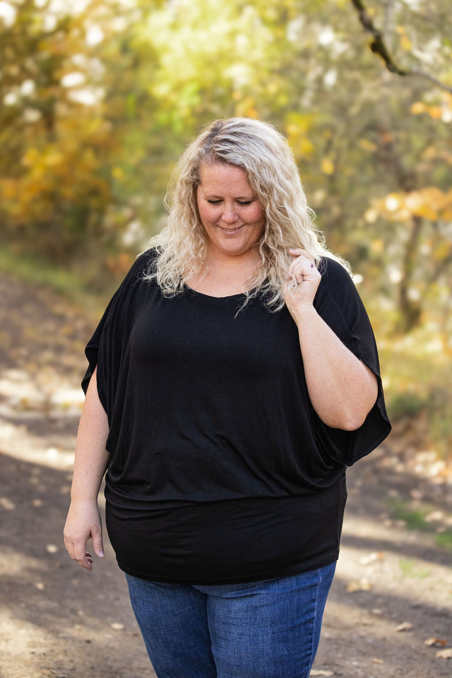 WAREHOUSE Darcy Dolman Top - Black