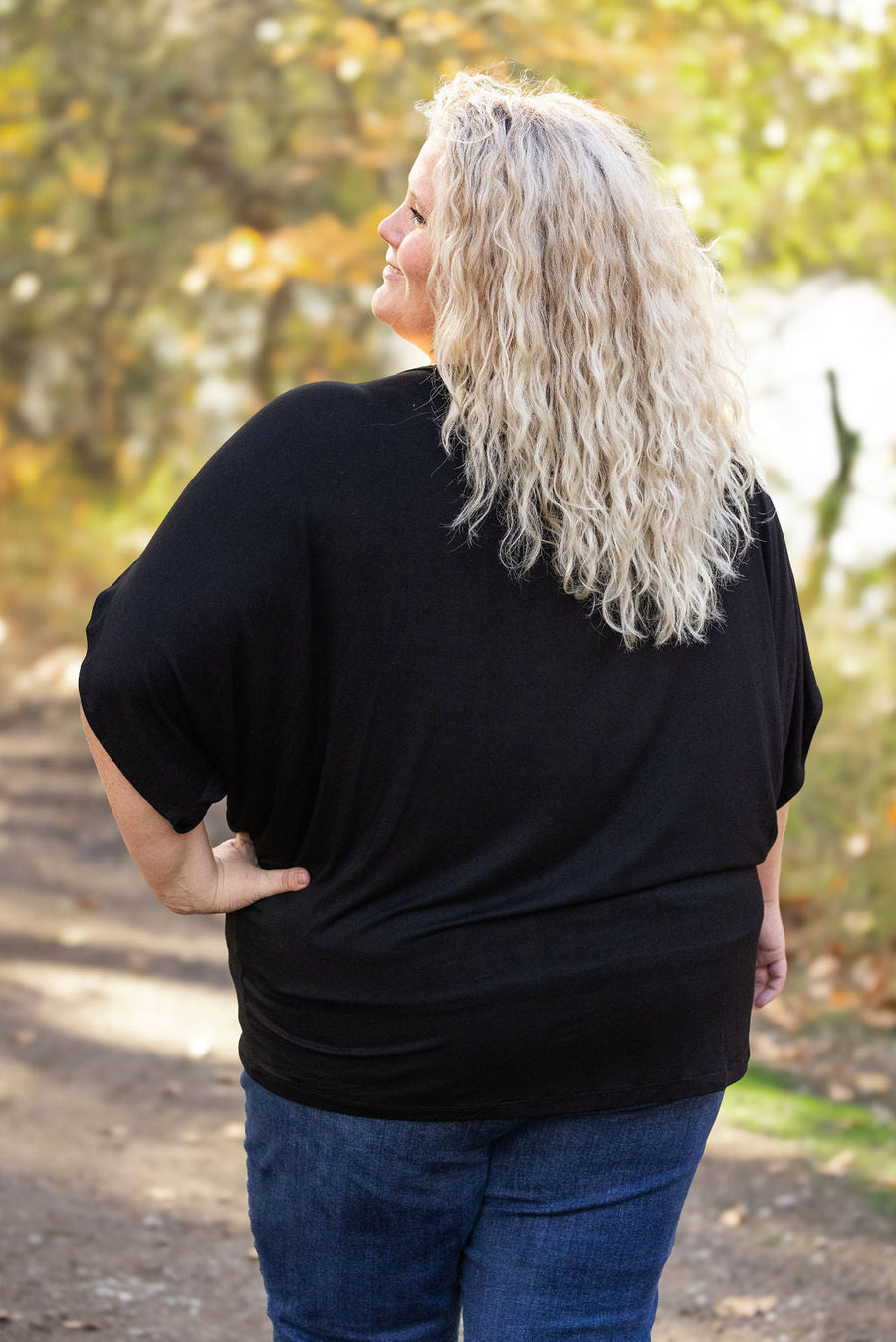 WAREHOUSE Darcy Dolman Top - Black