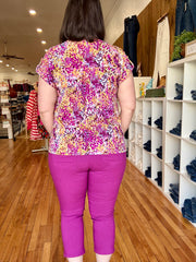 Hyperstretch Pull On Capri: Jazzberry FINAL SALE