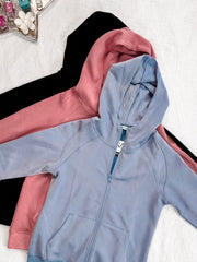 WAREHOUSE Scuba FullZip Hoodie - Black
