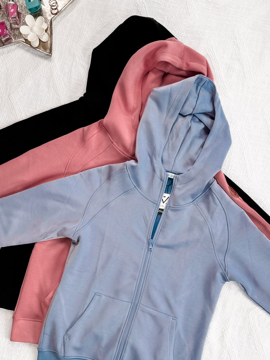 WAREHOUSE Scuba FullZip Hoodie - Black