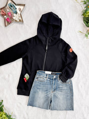 WAREHOUSE Scuba FullZip Hoodie - Black