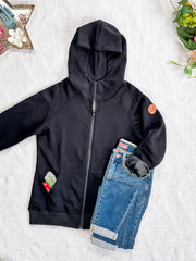 WAREHOUSE Scuba FullZip Hoodie - Black
