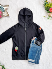 WAREHOUSE Scuba FullZip Hoodie - Black