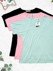 WAREHOUSE Bamboo V Neck Tee - Black