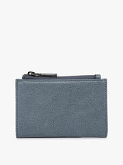 Zara RFID Zip-Top Wallet: Dusty Blue