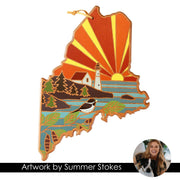 Maine Cutting Board with Artwork by Summer Stokes