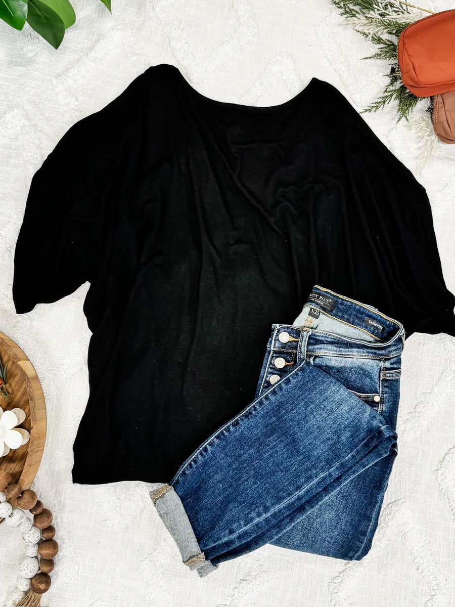 WAREHOUSE Darcy Dolman Top - Black