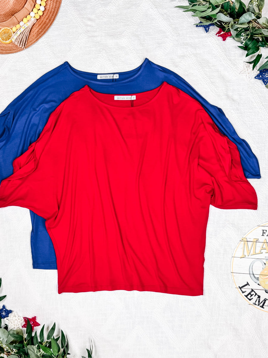 WAREHOUSE Darcy Dolman Top - Red
