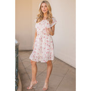 Off the Shoulder Floral- Blush