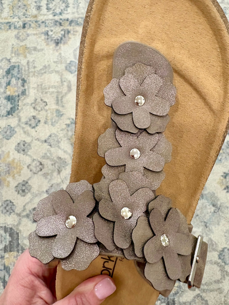 Bless Her Heart Sandal- Pewter