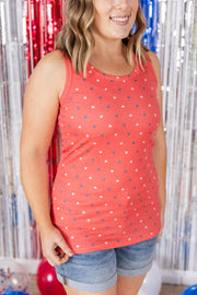 IN STOCK Ava Tank - Red Freedom Stars