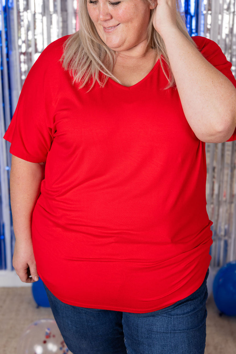 WAREHOUSE Chloe Cozy Tee - Red