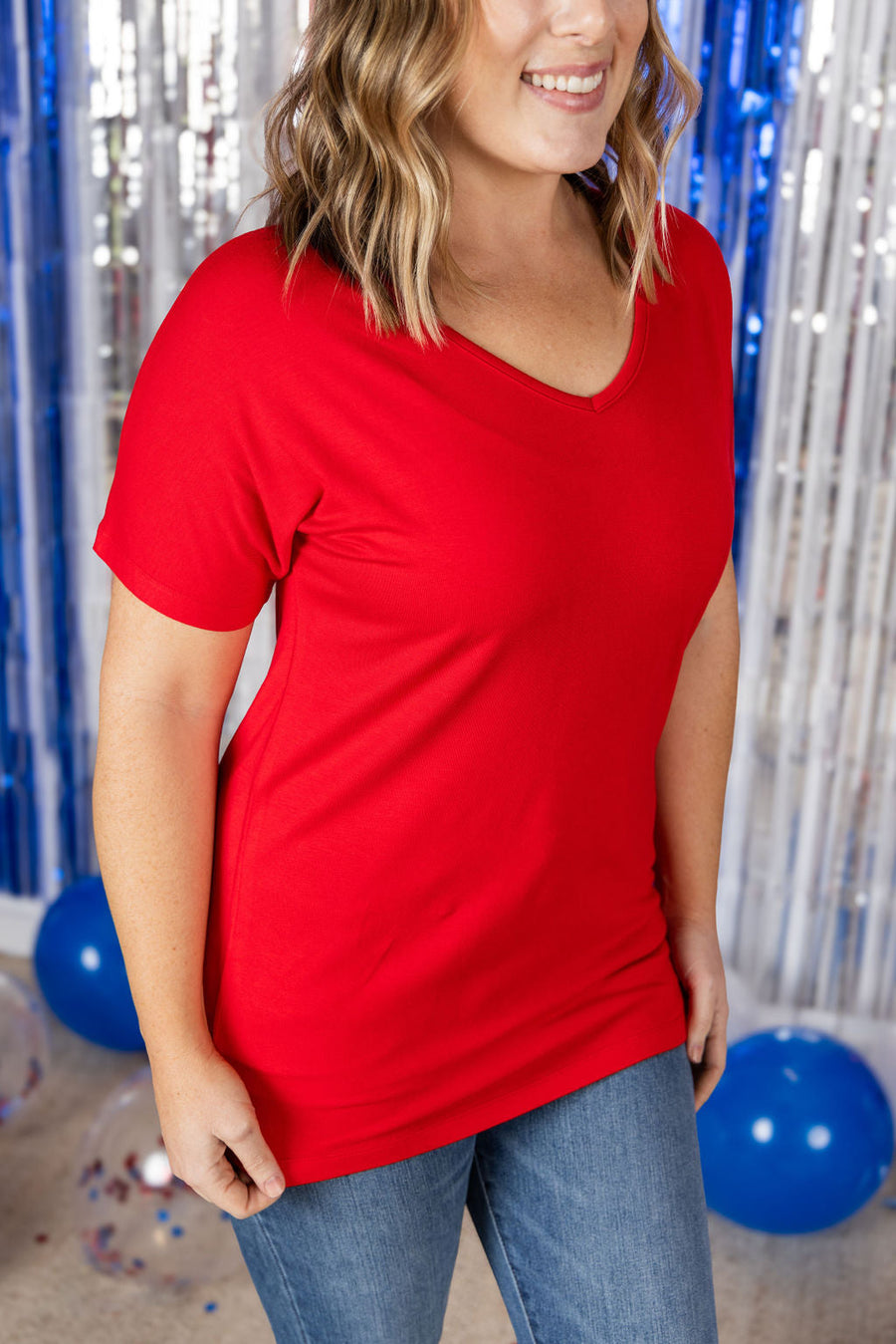 WAREHOUSE Chloe Cozy Tee - Red