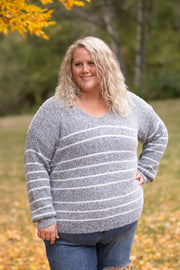 WAREHOUSE Cozy Striped Sweater - Black