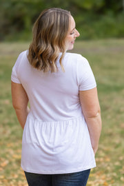 WAREHOUSE Sarah Ruffle Short Sleeve - White | Women's Top