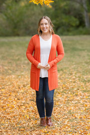 WAREHOUSE Classic Cardigan - Pumpkin FINAL SALE