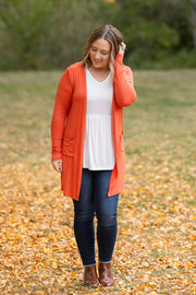 WAREHOUSE Classic Cardigan - Pumpkin FINAL SALE