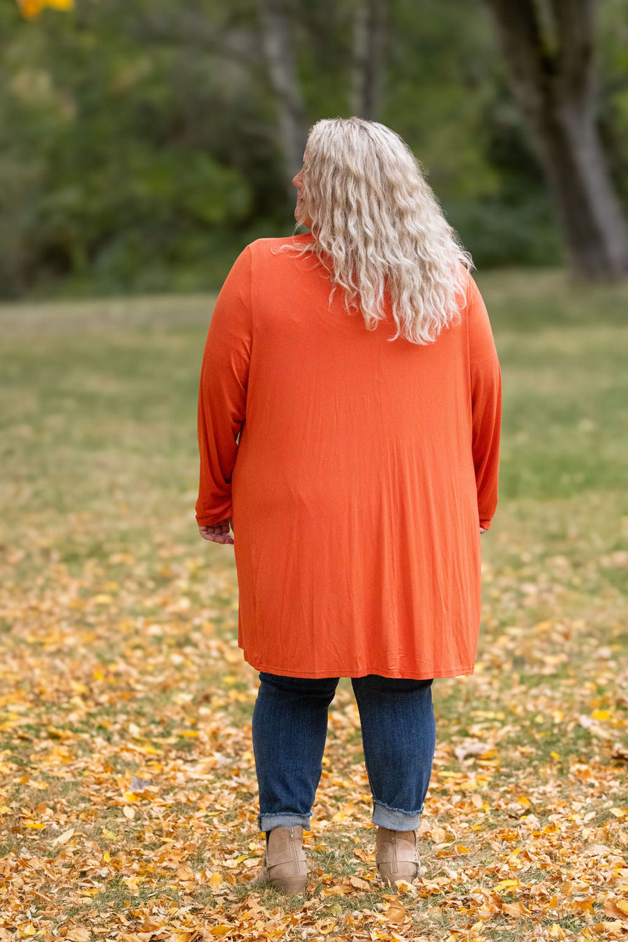 WAREHOUSE Classic Cardigan - Pumpkin FINAL SALE