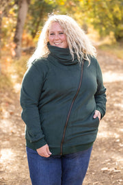 WAREHOUSE Quinn ZipUp Cowl - Evergreen