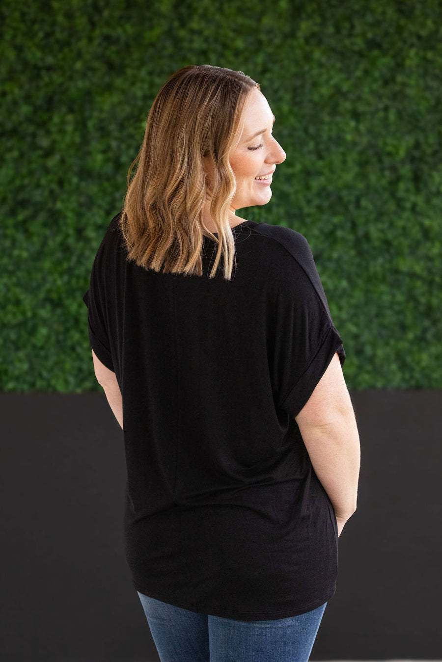WAREHOUSE Sierra Pocket Top - Black