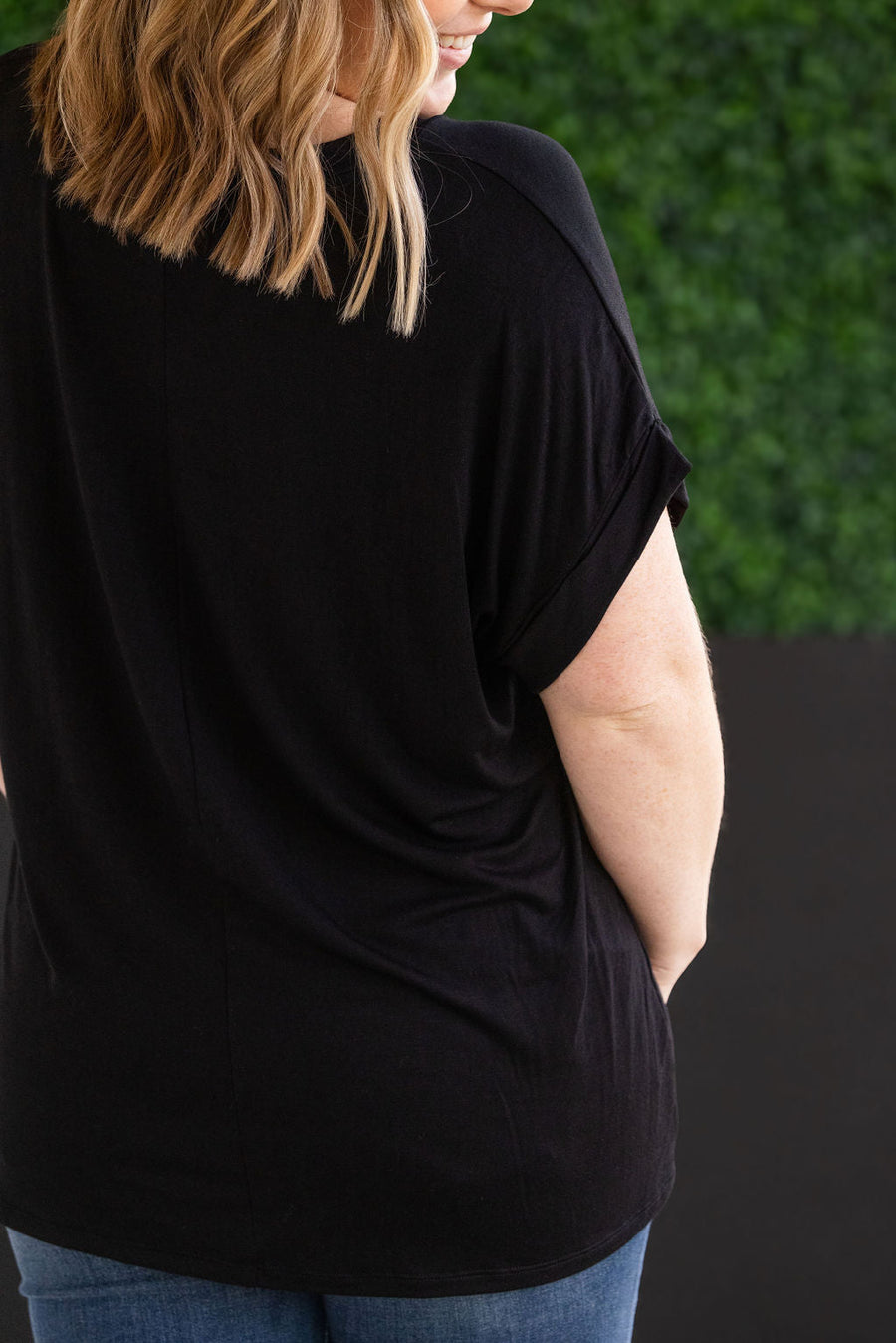 WAREHOUSE Sierra Pocket Top - Black