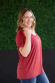 WAREHOUSE Sierra Pocket Top - Terra Cotta