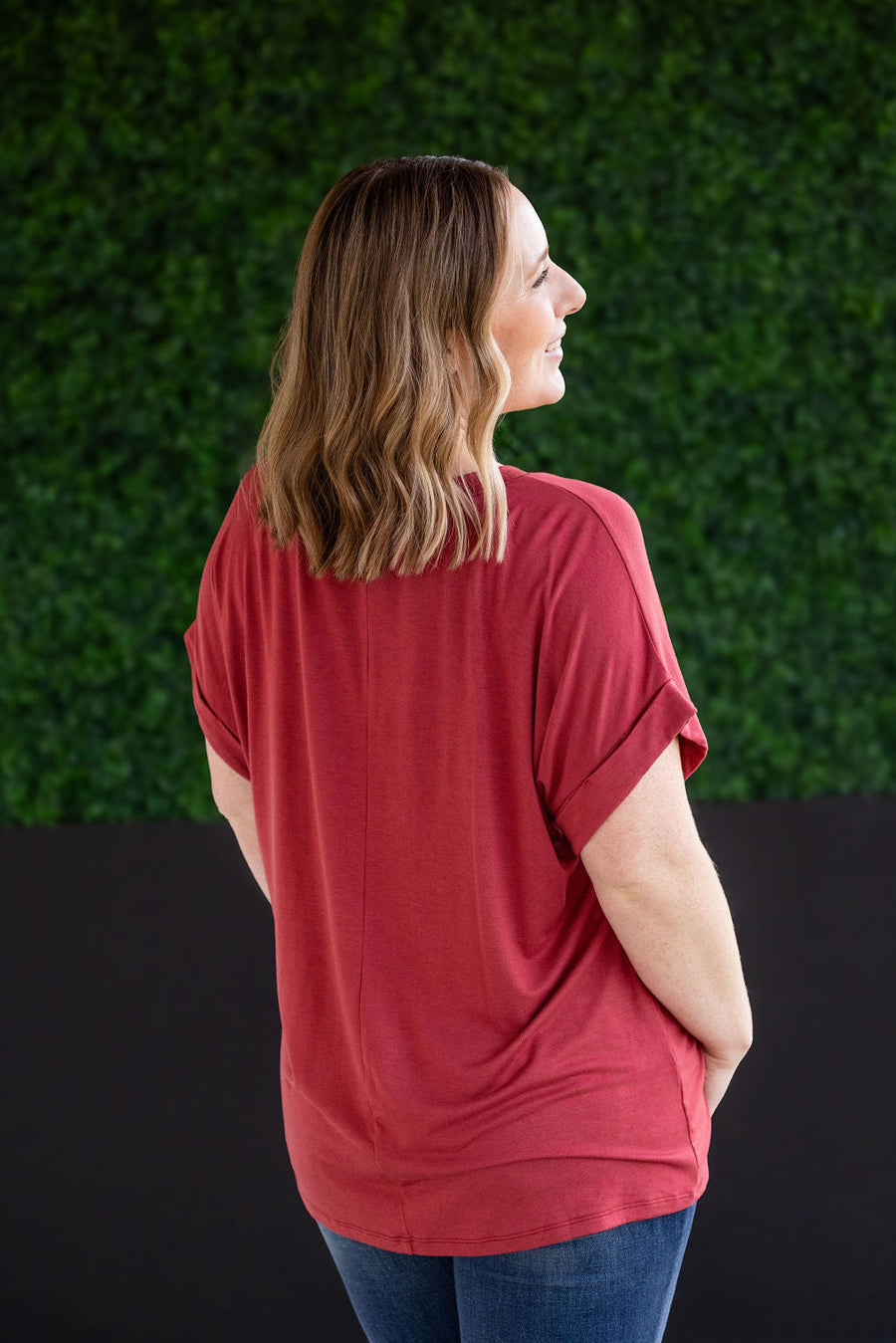 WAREHOUSE Sierra Pocket Top - Terra Cotta