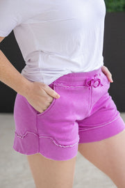 WAREHOUSE French Terry Stevie Shorts - Vivid Orchid