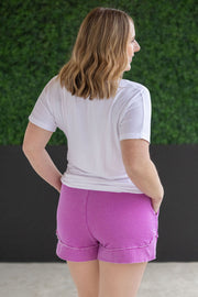 WAREHOUSE French Terry Stevie Shorts - Vivid Orchid