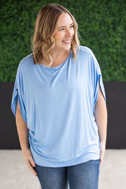 WAREHOUSE Darcy Dolman Top - Sky Blue