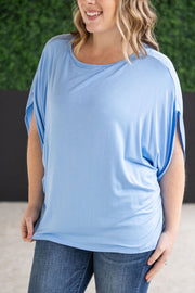 WAREHOUSE Darcy Dolman Top - Sky Blue