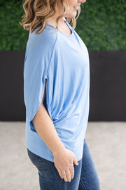 WAREHOUSE Darcy Dolman Top - Sky Blue