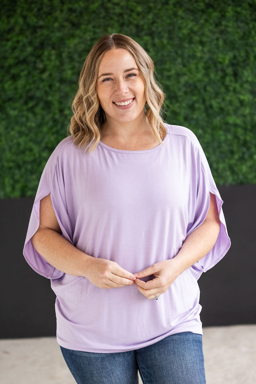 WAREHOUSE Darcy Dolman Top - Lavender