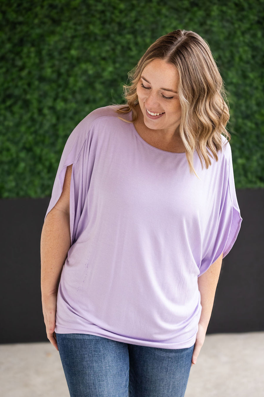 WAREHOUSE Darcy Dolman Top - Lavender