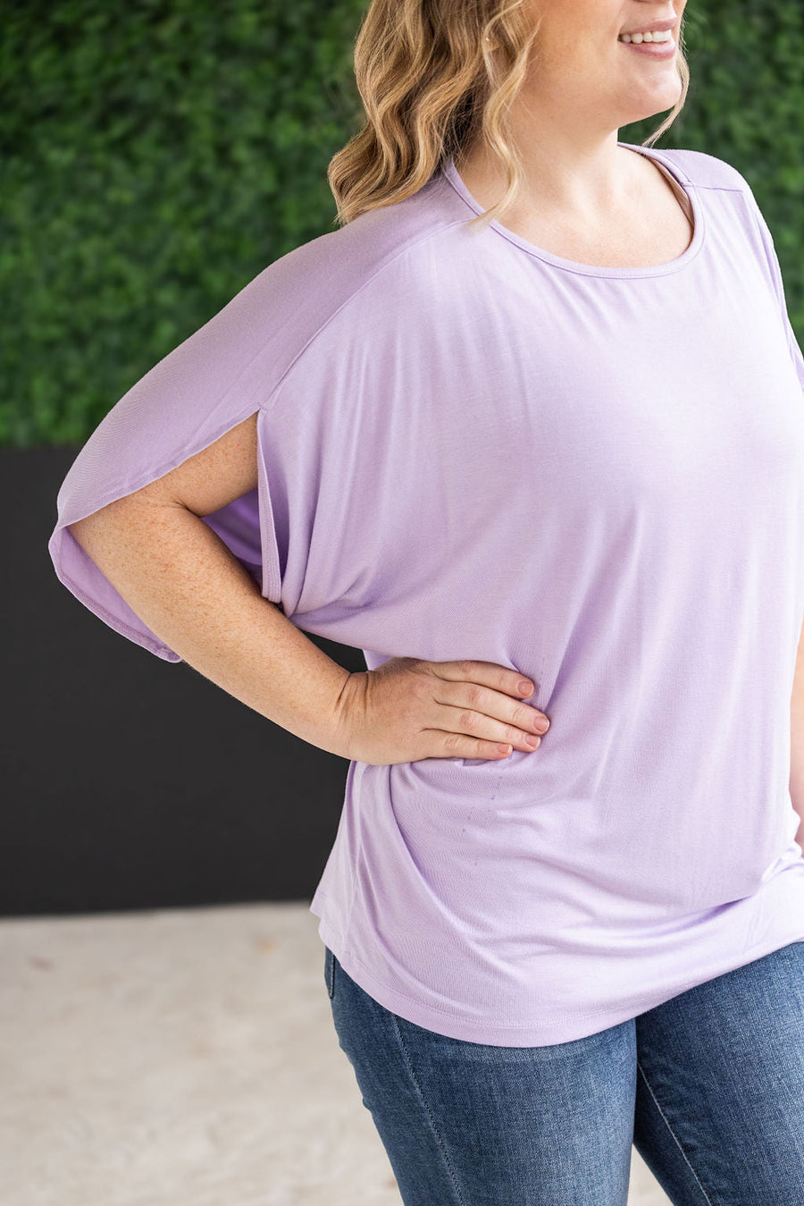 WAREHOUSE Darcy Dolman Top - Lavender