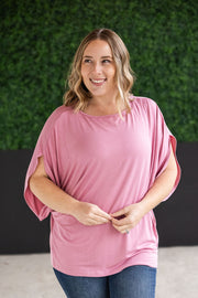 WAREHOUSE Darcy Dolman Top - Rose