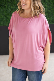 WAREHOUSE Darcy Dolman Top - Rose