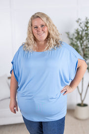 WAREHOUSE Darcy Dolman Top - Sky Blue