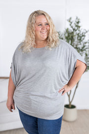WAREHOUSE Darcy Dolman Top - Light Grey