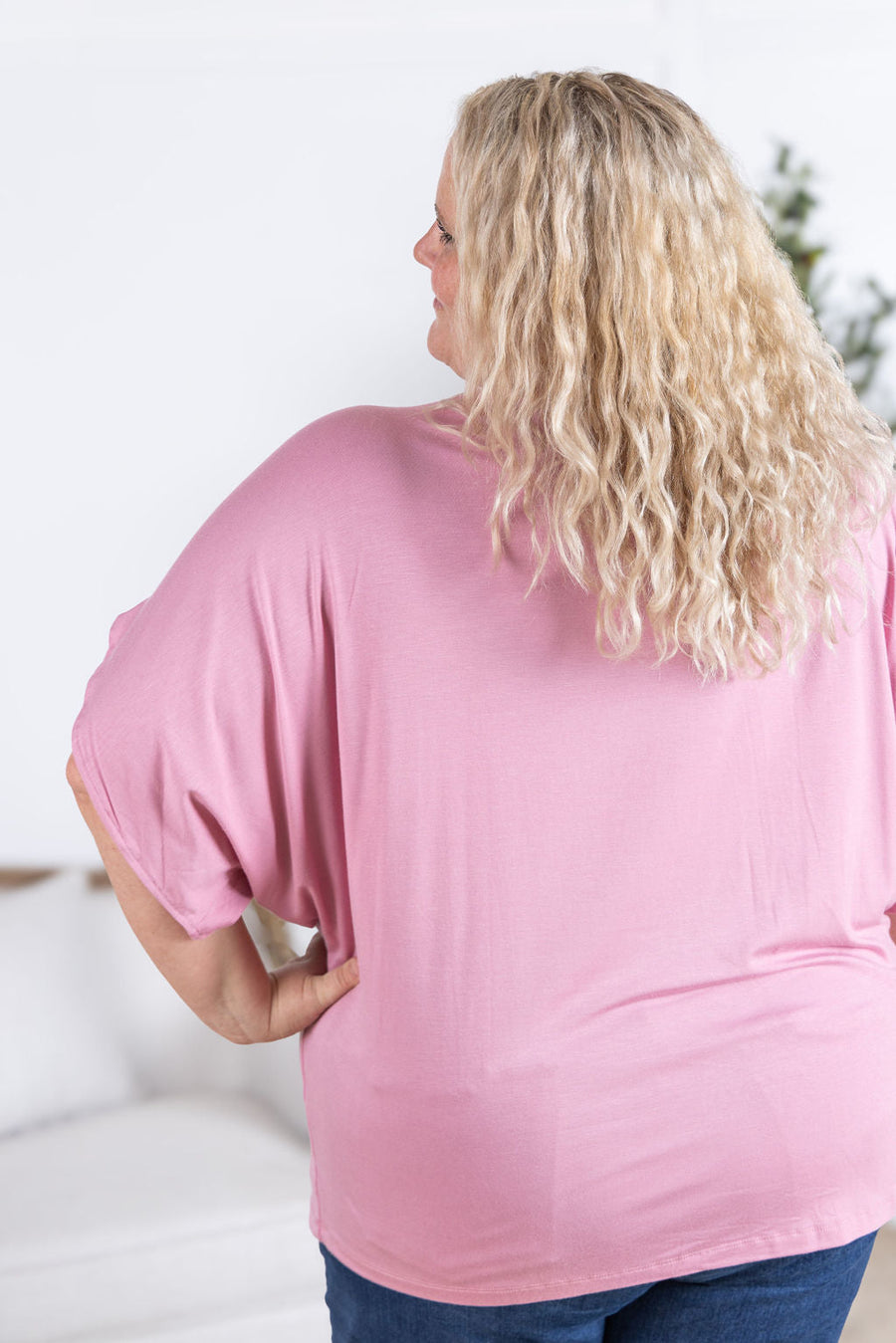 WAREHOUSE Darcy Dolman Top - Rose